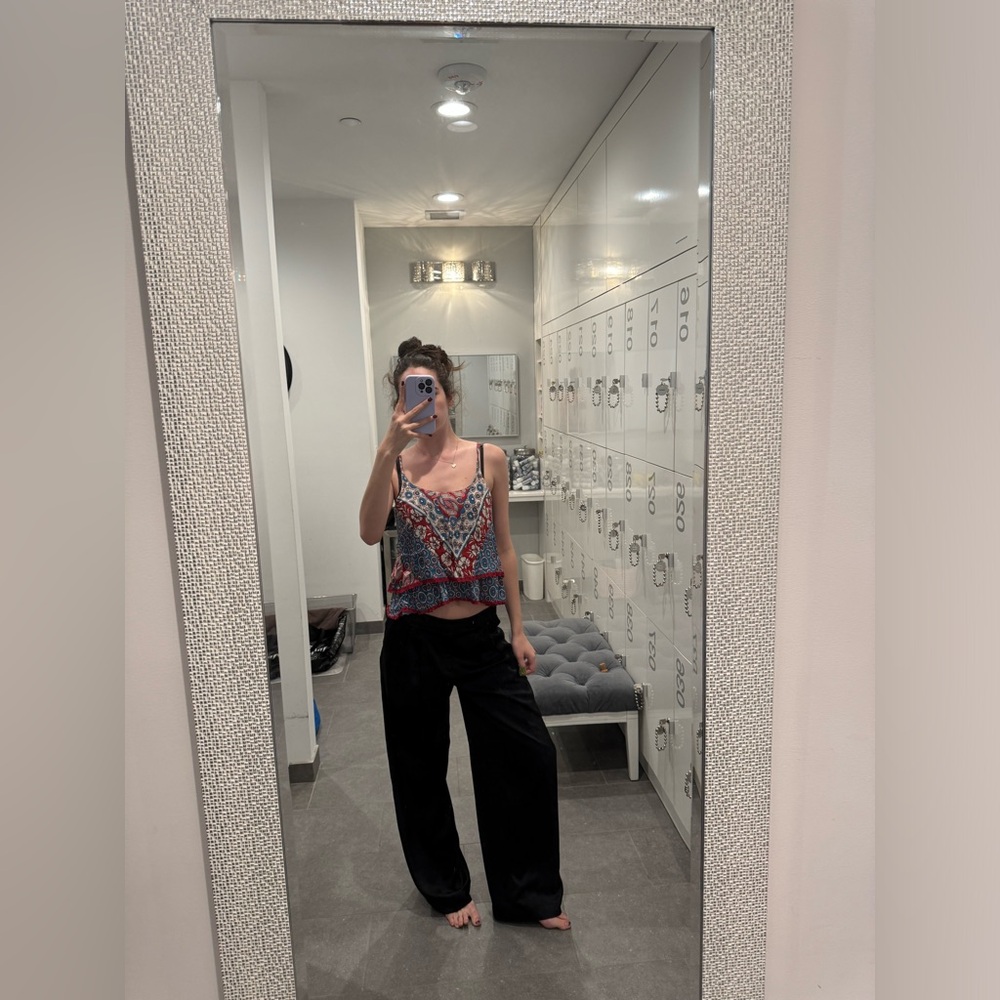 Bloomingdales Aqua Vibrant Patterned Top